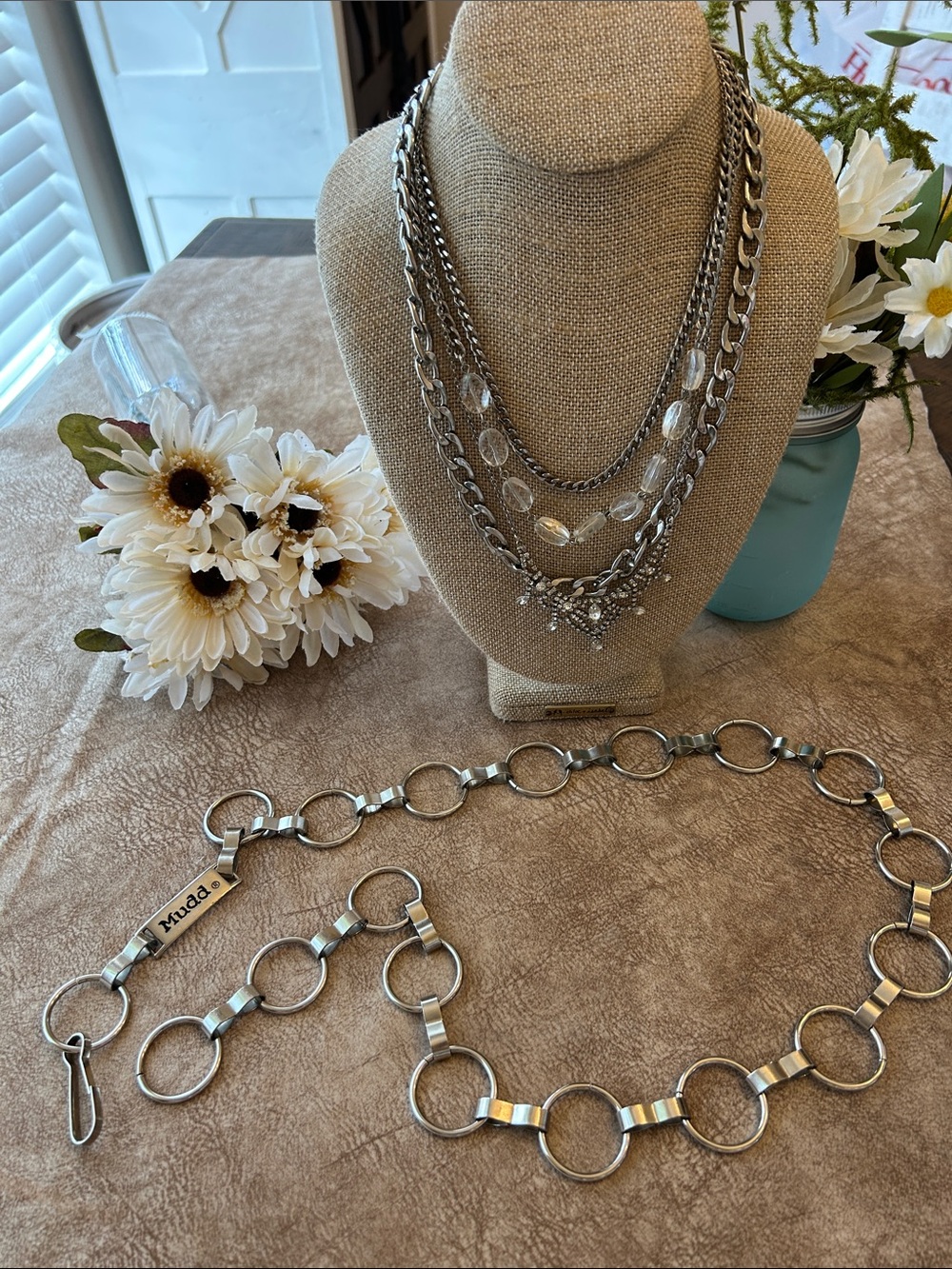 Mudd Chain Adjustable Belt and Fashion Necklace Combo 😍